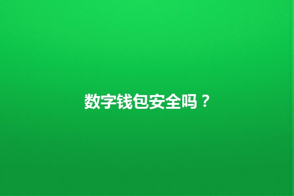 数字钱包安全吗？🔒💳