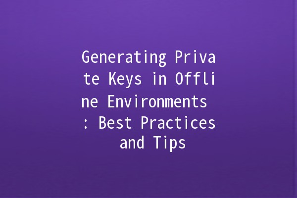 Generating Private Keys in Offline Environments 🔐: Best Practices and Tips